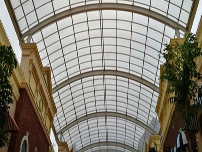 四平屋面网架顶棚吊装方案